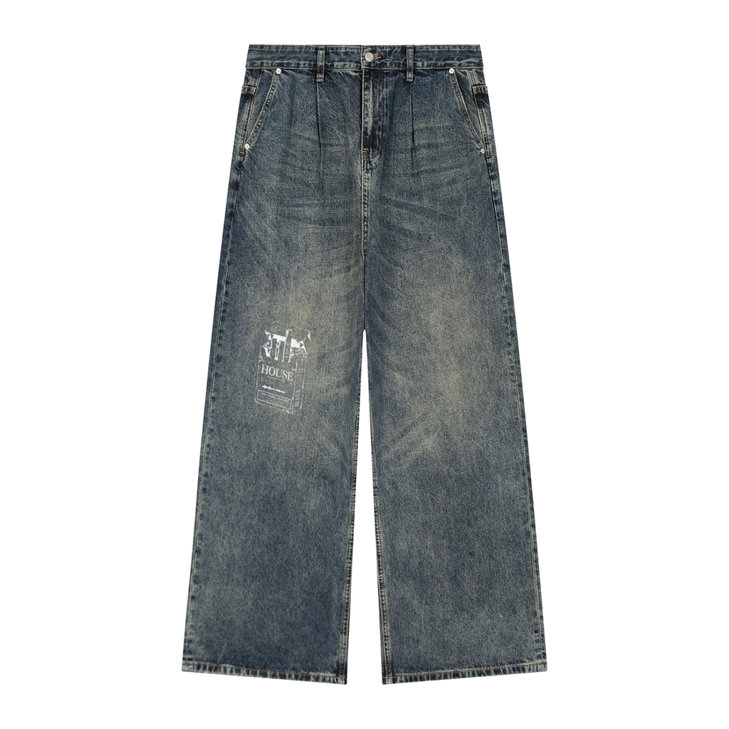 HOUSE CIGARETTE DENIM WASHED BLUE